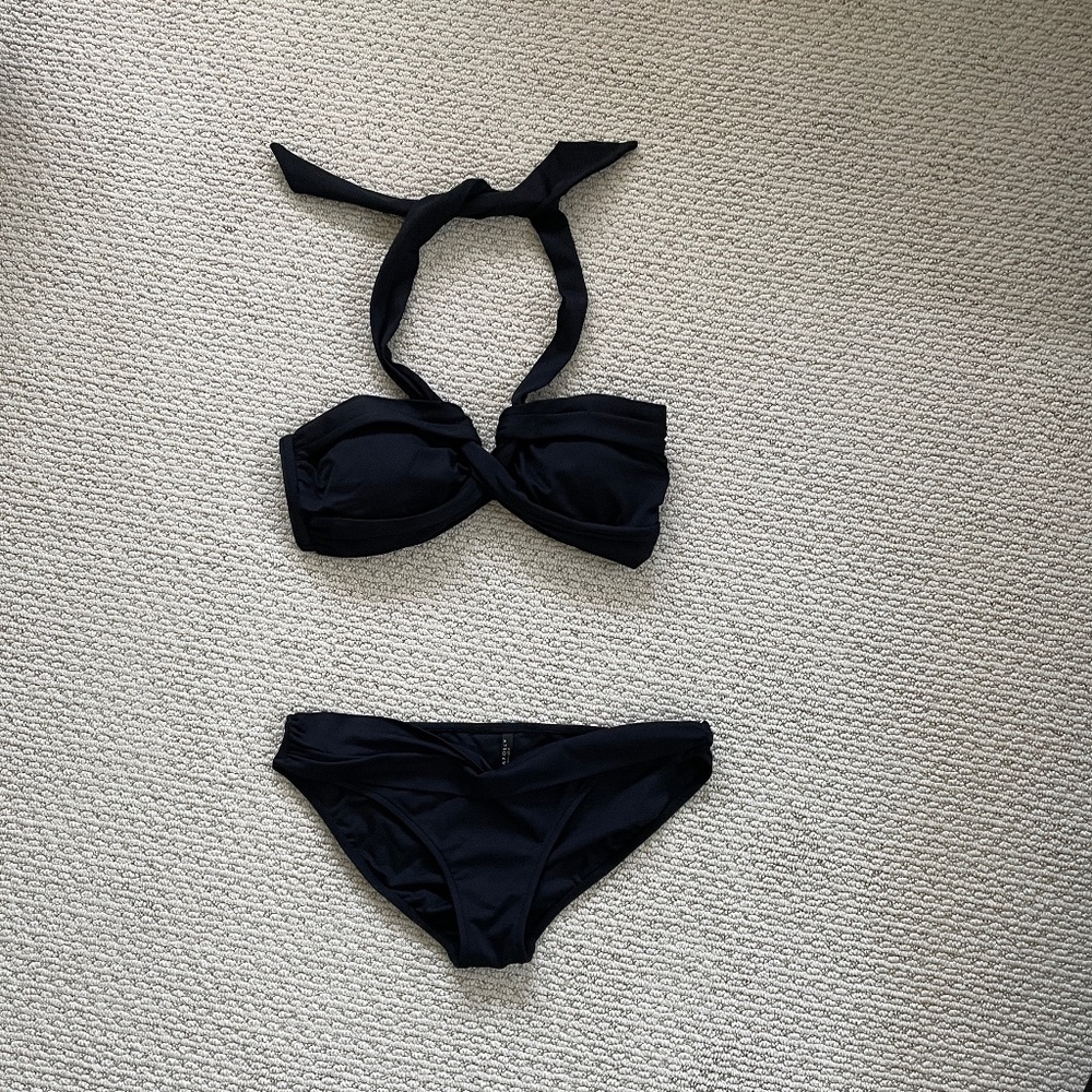 Seafolly Collective Halter Bandeau and Twist Band Hipster Bottoms Bikini Set